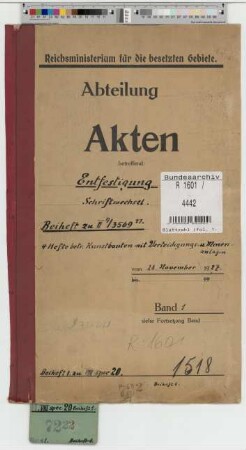 Entfestigung. Schriftwechsel