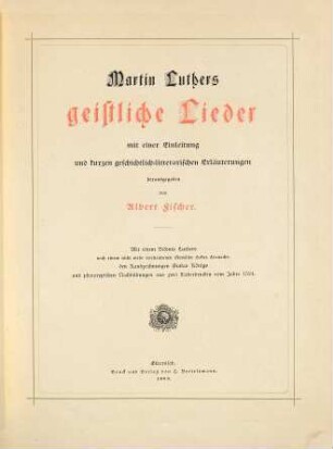 Martin Luthers geistliche Lieder
