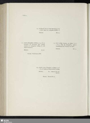 Ferdinand, Prinz zu Hessen-Homburg - Amalie, Markgräfin von Baden - Karl Ludwig, Erbprinz von Baden - Amalie Louise, Prinzessin von Baden