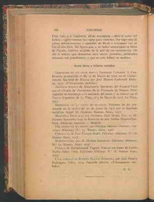 Otros libros y folletos recibidos
