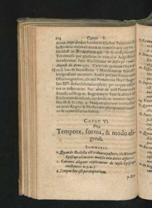 Caput VI. De Tempore, forma, & modo eligendi.