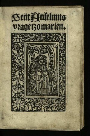 Sent Anselmus Vrage tzo Marien