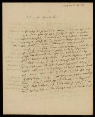 12: Brief von Gustav Friedrich Haenel an Gustav Hugo, Leipzig, 28.8.1837