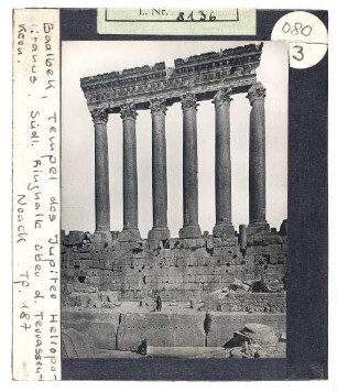 Baalbek: Jupitertempel. Südl. Ringhalle