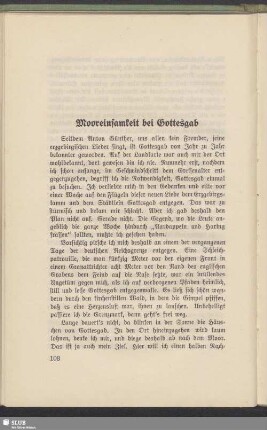 Mooreinsamkeit bei Gottesgab