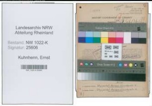 Entnazifizierung Ernst Kuhnhenn , geb. 09.11.1907 ()
