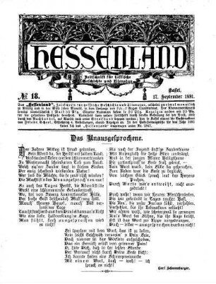 No. 18, 17. September 1891