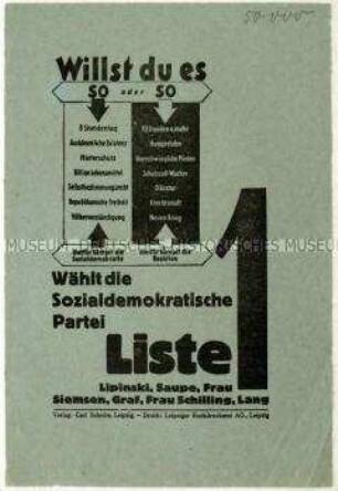 Aufruf der SPD zur Reichstagswahl