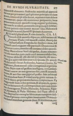 De mundi pluralitate, & eius duratione. Ca. LI. - De ceremoniis. Cap. LX.