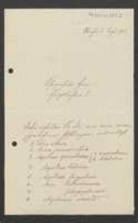 Brief von Hermann Stadler an Unbekannt