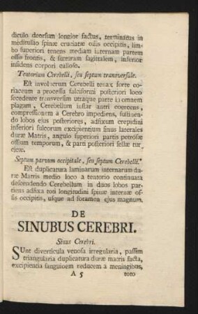 De Sinubus Cerebri