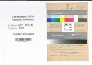 Entnazifizierung Hildegard Boecker , geb. 14.12.1913 ()