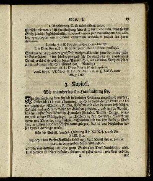 3. Kapitel. Wie mancherley die Haußuchung sey.