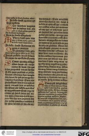 Incipit postilla de communi sanctorum, et primo de apostolis, Romanos viii.