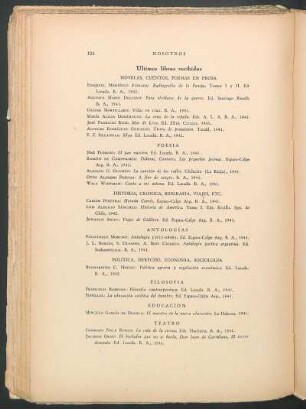 Últimos libros recibidos