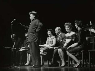 Die Insulaner: Ewald Wenck, Ivo Veith [Veit], Ekkehard Fritsch, Tatjana Sais, Bruno Fritz, Edith Schollwer, Ilse Trautschold