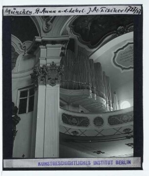 München, St. Anna im Lehel : Innenansicht, Orgelempore