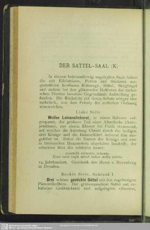 Der Sattel-Saal (K)