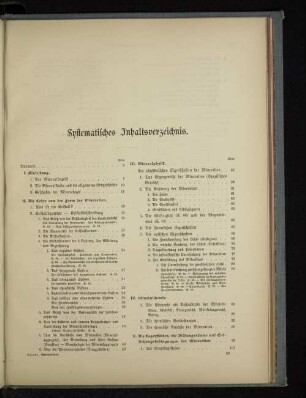 Systematisches Inhaltsverzeichnis.