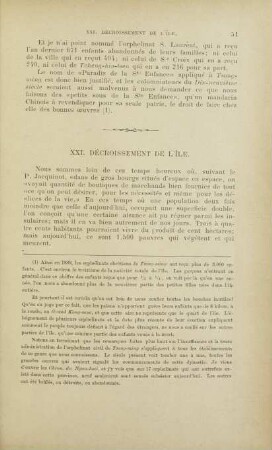 XXI. Décroissement de l'île