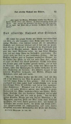 Das asiatische Rußland oder Sibirien