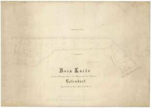 Rein-Karte von dem Hütungsrevier, der Rhinow, auf der Feldmark Rosendorf