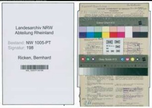 Entnazifizierung Bernhard Ricken , geb. 02.03.1899 (Postsekretaer)