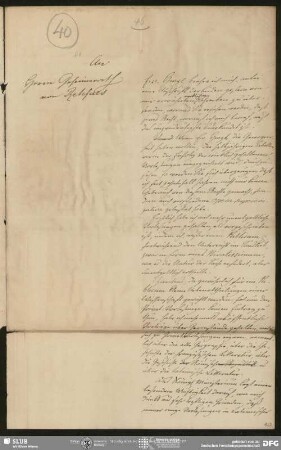 Eigenh. Briefkonzept von August Wilhelm von Schlegel an Philipp Joseph von Rehfues, Bonn, 14.11.1829