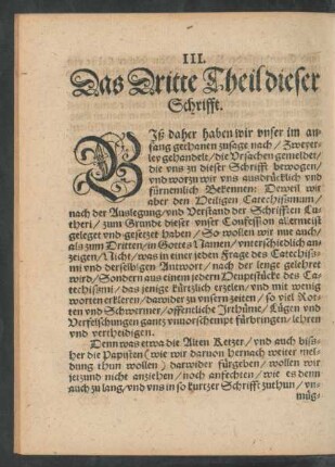 III. Das Dritte Theil dieser Schrifft.