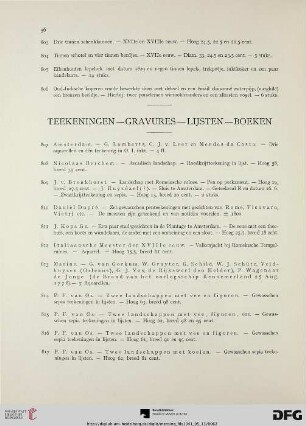 Teekeningen – gravures – lijsten – boeken (Nr. 807-889)