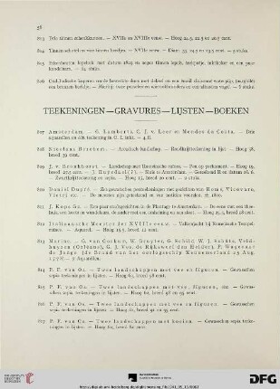 Teekeningen – gravures – lijsten – boeken (Nr. 807-889)