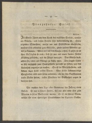 Vierzehnter Brief.