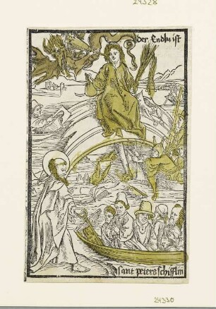 Vom endkrist, aus: Sebastian Brant, "Stultifera Navis", Basel 1498, S. CXVI verso