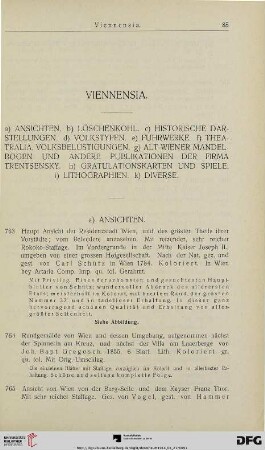 Viennensia (Nr. 763-1052)