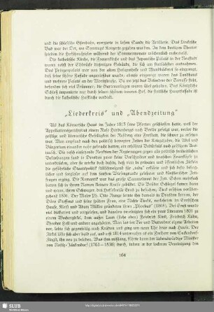 "Liederkreis" und "Abendzeitung"