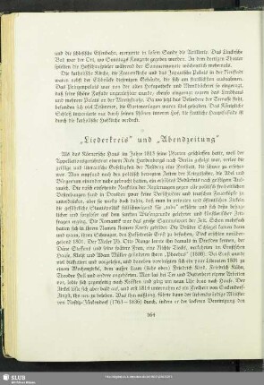 "Liederkreis" und "Abendzeitung"