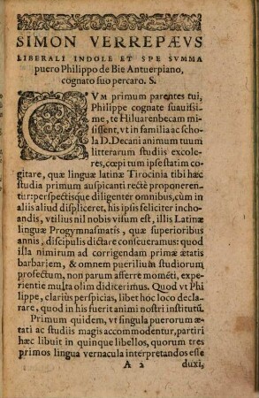 Latinae Linguae Progymnasmata Sive Primae Exerciatitones : In vsum scholarum nuper collectae, nunc a mendis restitutiae, & accessione multa locupletatae