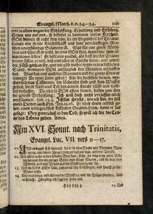 1161-1164, Evangelium; Eingang