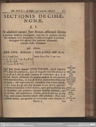 Sectionis Decimae-Nonae
