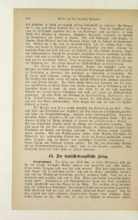 43. Der deutsch-französische Krieg