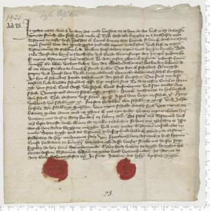 Testament des Bürgers zu Northusen Tyle Schutte, besiegelt durch die Ratsmannen Hartwich van der Molen und Hermen Cruse