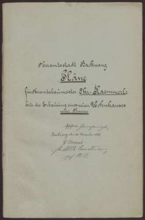 Hämmerle, Christian, Oberamtsbaumeister Bua eines Wohnhauses und Schuppens