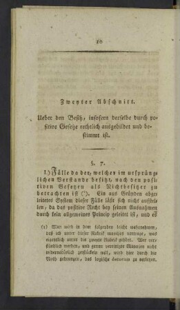 Zweyter Abschnitt.
