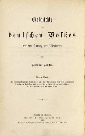 Geschichte des deutschen Volkes seit dem Ausgang des Mittelalters, 4. Allgemeine Zustände des deutschen Volkes seit dem sogenannten Augsburger Religionsfrieden vom Jahre 1555 bis zur Verkündigung der Concordienformel im Jahre 1580