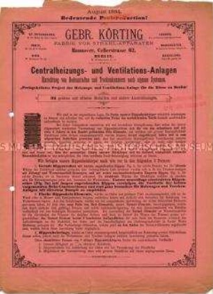 Zentralheizungs- und Ventilationsanlagen