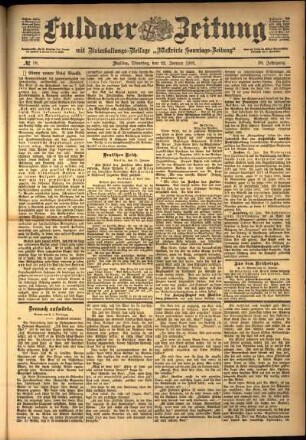 Ausgabe vom Dienstag, den 22. Januar 1901.