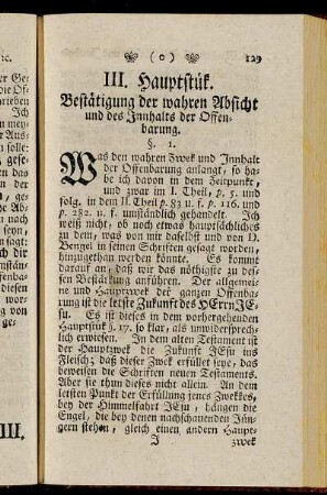 III. Hauptstük. Bestätigung der wahren Absicht und des Innhalts der Offenbarung.