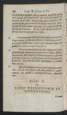 Caput II. De Loco Definitionis Et Descriptionis.