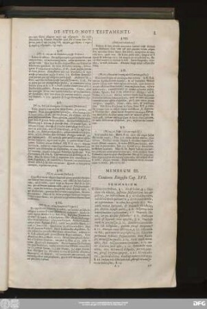 Membrum III. Continens Exegesin Cap. XVI.