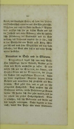 Alexandros in Susa und in Ekbatana